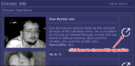 Choose an operative