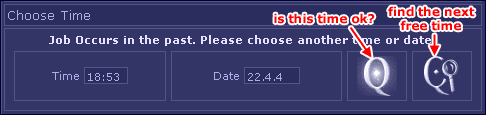 Choose the time, use the get free time to do the next available slot