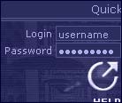 Log in on the main page
