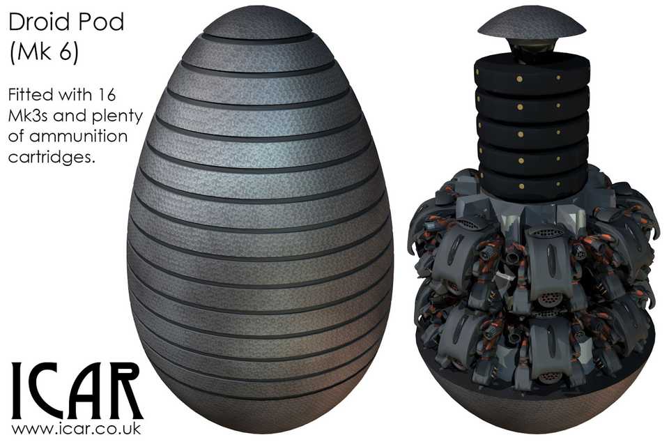 The Droid Mark 6 drop pod; a death egg by any other name
